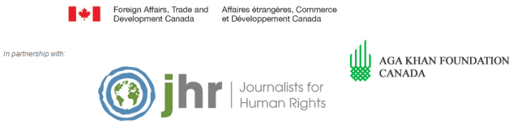 Aga Khan Foundation Canada and Journalists for Human Rights presents: Journalism as a Tool for Development