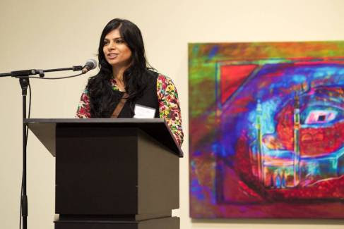 Taslim Samji speaks at Intersections Exhibition Opening, November 2013