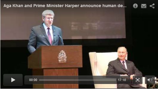 TheIsmaili.org VIDEO: Mawlana Hazar Imam and Canadian Prime Minister announce human development initiative