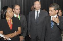 Coastweek-- Cabinet Secretary Phyllis Kandie and Ismaili Council for Kenya President Nawaaz Gulam tour the 'Rays of Light' exhibition, accompanied by senior AKDN leaders. PHOTO: ALY Z. RAMJI