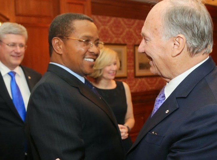 Tanzanian President Jakaya Kikwete meets Canadian Prime Minister & His Highness the Aga Khan