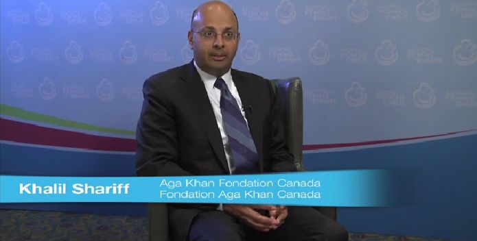 Khalil Shariff, CEO of the Aga Khan Foundation Canada, speaks at Every Woman Every Child Summit