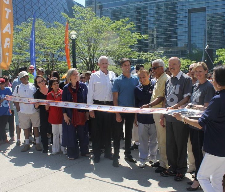 MP Carolyn Bennett at Ribbon Cutting Ceremony for Aga Khan Foundation's World Partnership Walk