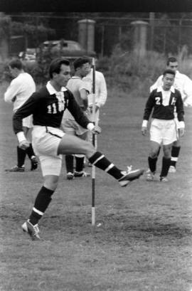 His Highness the Aga Khan during soccer practice at Harvard (Image – Life Magazine)
