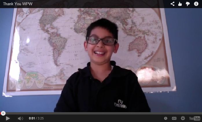 Thank You from Raiyaan: World Partnership Walk