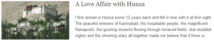 A Love Affair with Hunza A Love Affair with Hunza