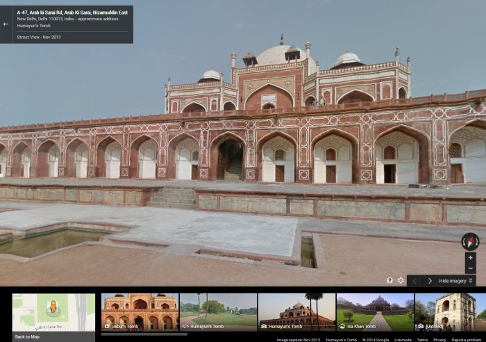 Stroll through the grounds of Humayun's Tomb using Google Street View