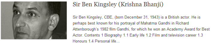 Sir Ben Kingsley (Krishna Bhanji)