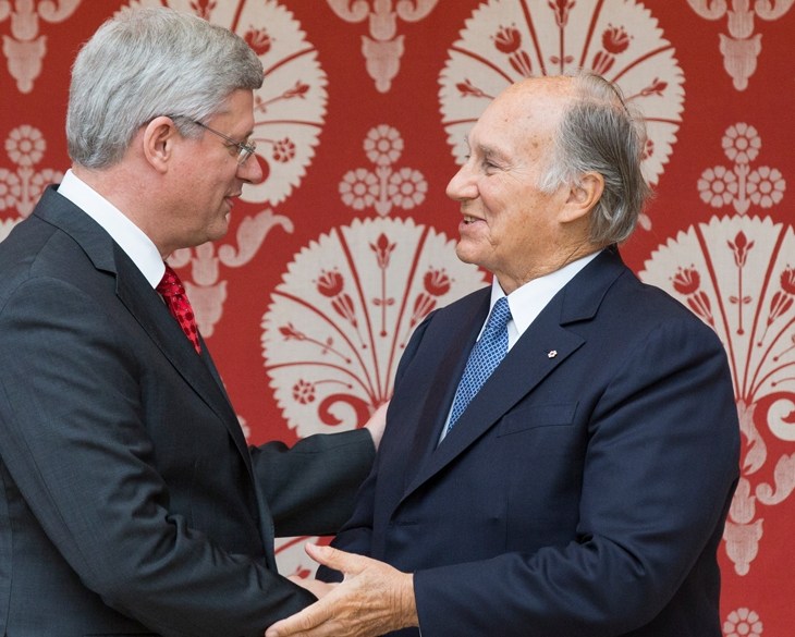 Canadian Prime Minister Stephen Harper joins His Highness the Aga Khan in the Opening Ceremony of the Ismaili Centre & the Aga Khan Museum