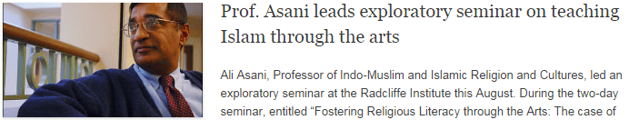 Prof. Asani leads exploratory seminar on teaching Islam through the arts