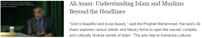 Ali Asani: Understanding Islam and Muslims Beyond the Headlines