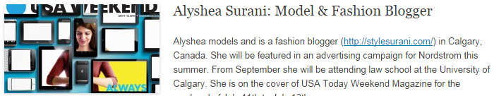 Alyshea Surani: Model & Fashion Blogger