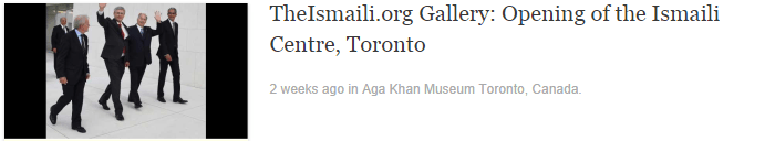 TheIsmaili.org Gallery: Opening of the Ismaili Centre, Toronto