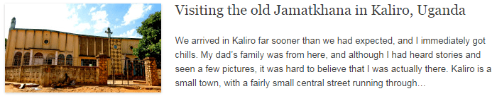Visiting the old Jamatkhana in Kaliro, Uganda