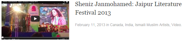 Sheniz Janmohamed: Jaipur Literature Festival 2013