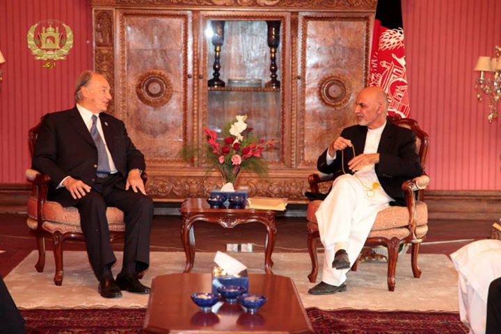 His Highness the Aga Khan with Dr. Asraf Ghani Ahmadzai The New Elected President of Islamic Republic of Afghanistan