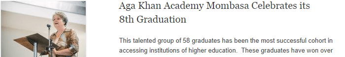 Aga Khan Academy Mombasa Celebrates its 8th Graduation