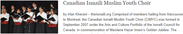 Canadian Ismaili Muslim Youth Choir