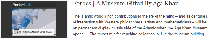 Forbes | A Museum Gifted By Aga Khan Forbes | A Museum Gifted By Aga Khan