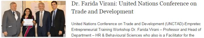 Dr. Farida Virani: United Nations Conference on Trade and Development Dr. Farida Virani: United Nations Conference on Trade and Development