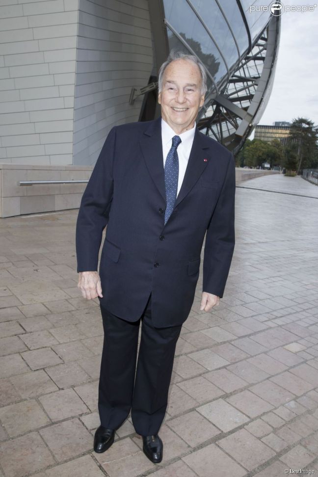 His Highness the Aga Khan at Gala event at the Louis Vuitton Foundation