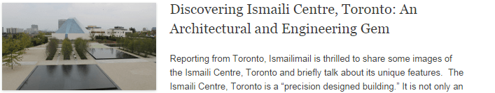 Discovering Ismaili Centre, Toronto: An Architectural and Engineering Gem