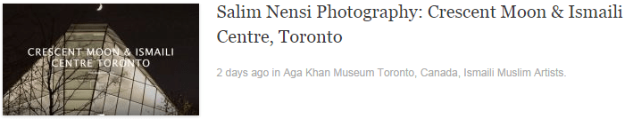 Salim Nensi Photography: Crescent Moon & Ismaili Centre, Toronto