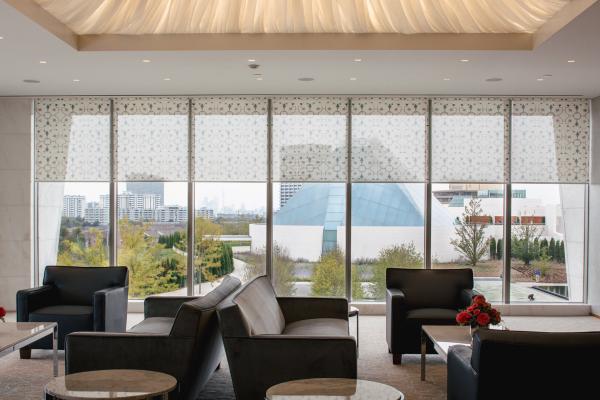 View of the Ismaili Centre from Aga Khan Museum's Patron Lounge. (Photo via Monocle)