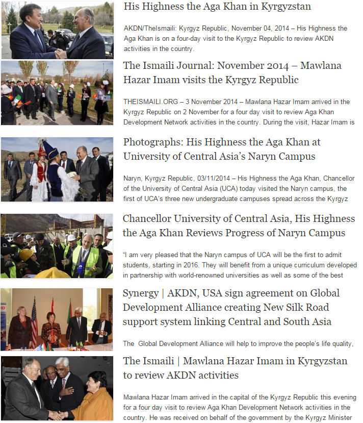 His Highness the Aga Khan in Kyrgyzstan His Highness the Aga Khan in Kyrgyzstan