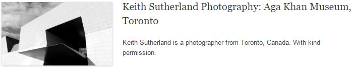 Keith Sutherland Photography: Aga Khan Museum, Toronto