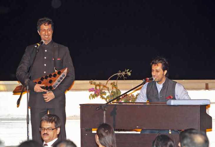 India, 2012 - Salim and Sulaiman perform at the Jamati institutional dinner in honour of Princess Zahra (Photo: The Ismaili/Ahmed Charania and Aziz Ajaney)