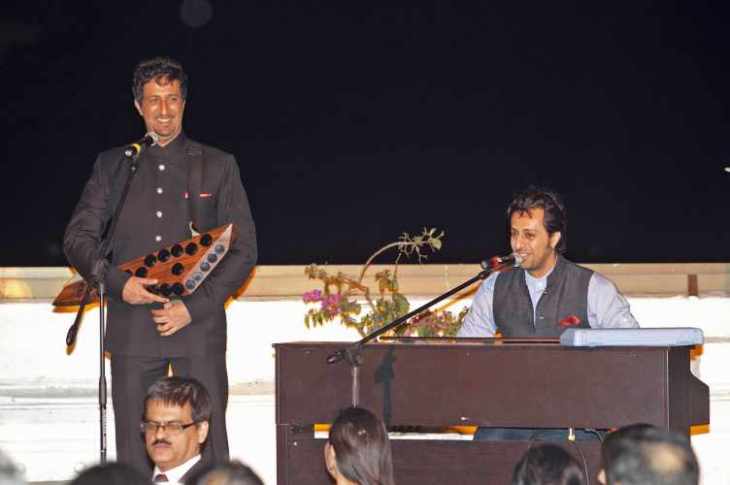 India, 2012 - Salim and Sulaiman perform at the Jamati institutional dinner in honour of Princess Zahra (Photo: The Ismaili/Ahmed Charania and Aziz Ajaney)