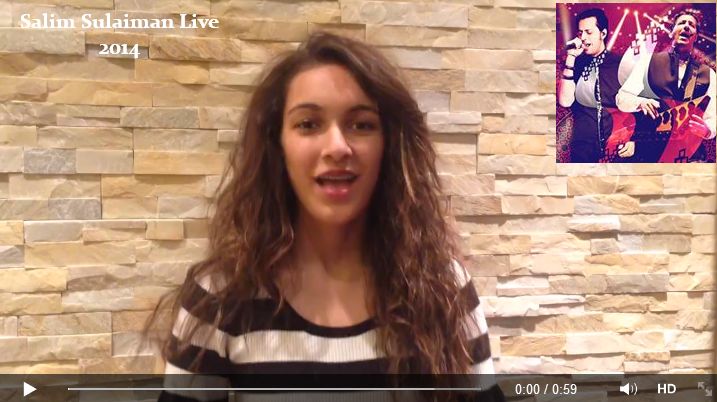 Saba Rawjani singing with Salim-Sulaiman Live 2014 Tour