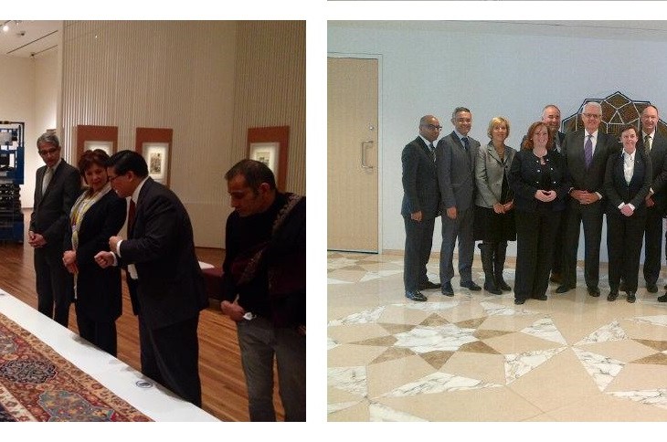 (l) British Columbia Premier - Christy Clark & (r) Ontario MP - John Carmichael, visit Aga Khan Museum & the Ismaili Centre, Toronto (Images Via Twitter)