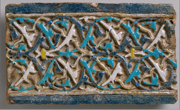 Tile with Arabesque Decoration, early 15th century, Turkey Metropolitan Museum of Art