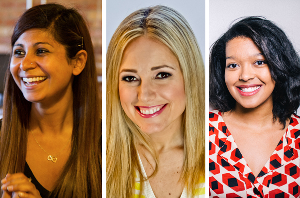 Amira Dhalla (left), Amber Mac (middle) and Ashley Jane Lewis (right) are just a few of the Canadian women working to change the field of technology for women. (Image via Metro News)