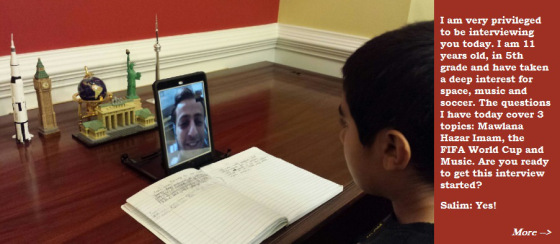 Qayl’s FaceTime interview with Salim