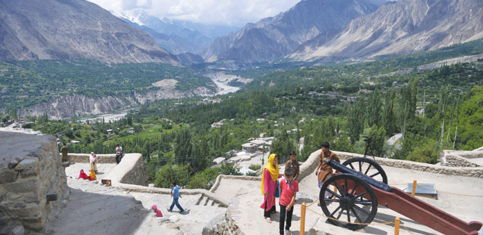 Tourists visit the Baltit fort in Karimabad, a town of the northern Hunza valley (Image: Gulf Times)