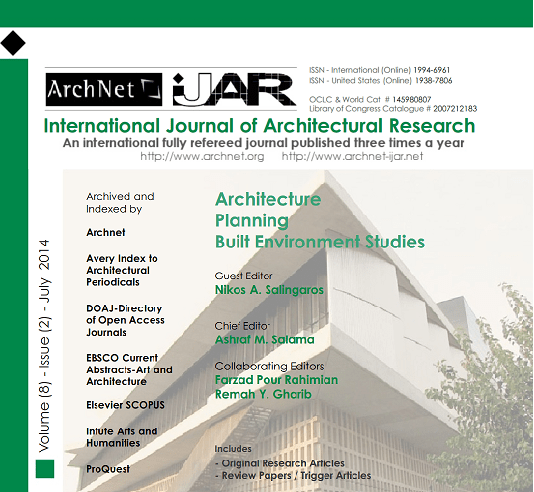 Archnet - iJAR - International Journal of Architectural Research