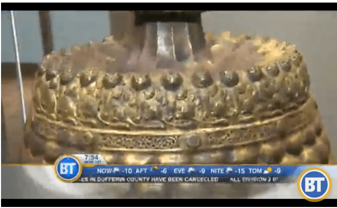 3 of 5: 900 years old candle stick holder from 12th Century Iran. (via Breakfast Television)