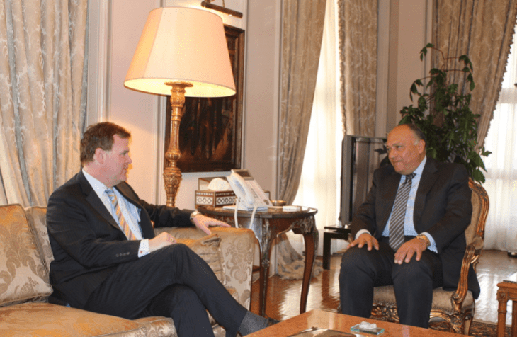 Canada's Foreign Affairs Minister John Baird has constructive meeting with Egypt's Foreign Affairs Shoukry about security, economic and consular issues