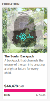 Salima Visram's Soular Pack on IndieGoGo