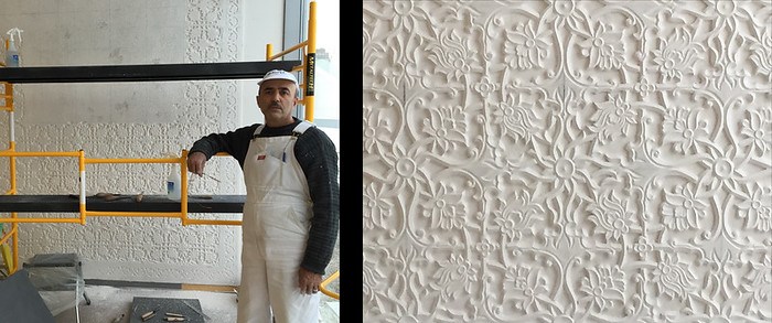 Tajik plaster work at the Ismaili Centre, Toronto