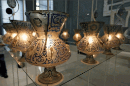 Fatimid lanterns on display at the Museum of Islamic Art in Cairo (Image: Encyclopaedia Britannica Online)
