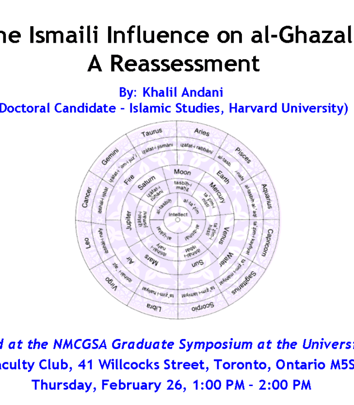 Event - February 26 | University of Toronto - Ismaili Influence on al-Ghazali: Khalil Andani's Presentation