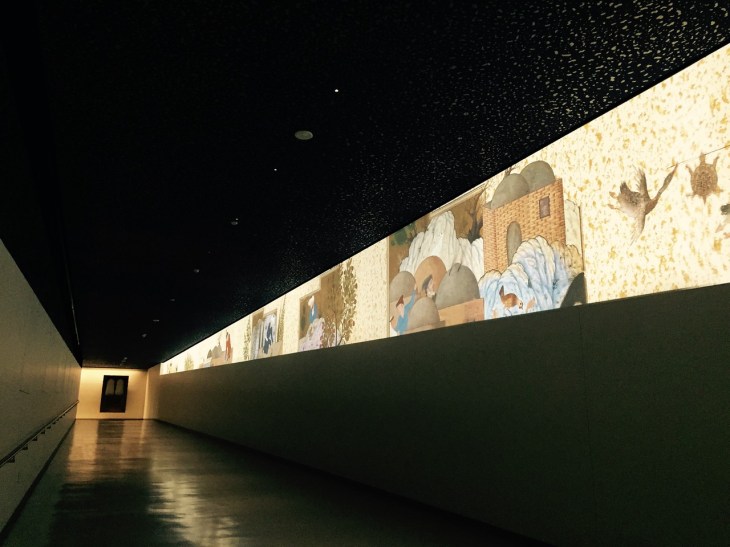 Underground parking tunnel, leading to the Aga Khan Musuem. Toronto, Canada