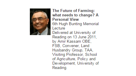 Professor Amir Kassam delivers the 6th Hugh Bunting Memorial Lecture at the University of Reading, UK
