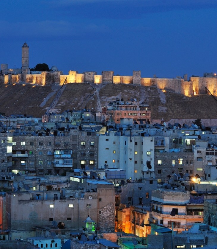 Aleppo’s citadel in 2008: the Unesco World Heritage site has since suffered damage that will ‘only be open for proper assessment when the war is over’. Photograph: Jean-Baptiste Rabouan/Hemis.fr via The Guardian.