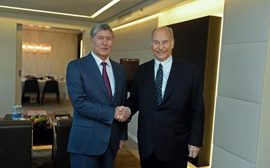 His Highness the Aga Khan with President Atambayev of Kyrgyz Republic