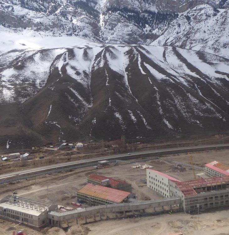 Site of the University of Central Asia (UCA) campus at Naryn, Kyrgyzstan near the border with China. The Aga Khan Development Network is building three high-mountain UCA campuses in Kyrgyzstan, Tajikistan and Kazakhstan in a bold initiative to educate people in remote areas of Central Asia. (image credit: Bob Remington/Calgary Herald)